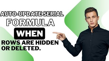 Excel Trick ‼️ Auto-Update Serial Numbers When Rows Are Hidden or Deleted #ExcelTutorials #Tips