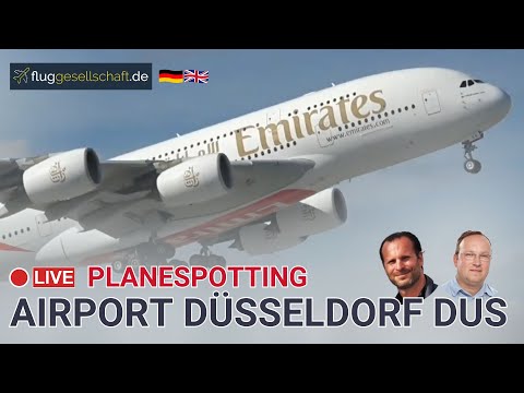 Flughafen Düsseldorf LIVE | Sonntag Planespotting mit Martin und Daniel #livestream