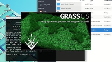 GRASS 7.2 -- import and reproject vectors