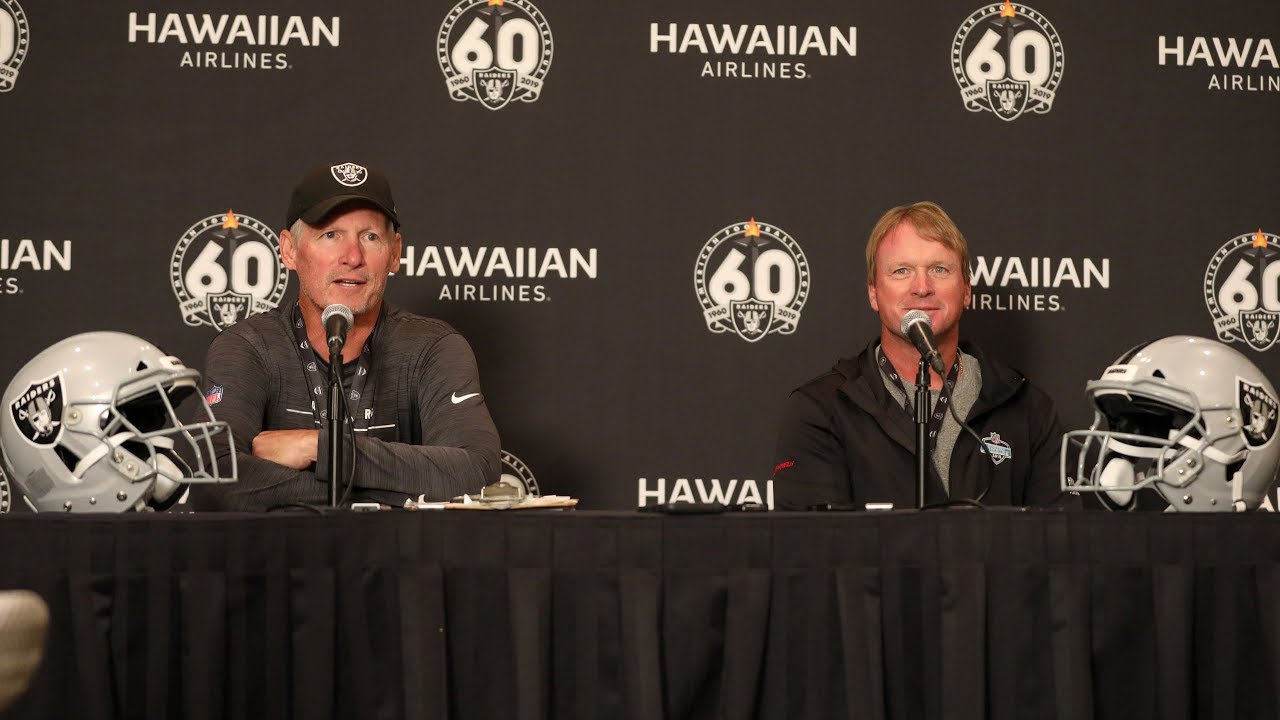 football score Mayock & Gruden Full Press Conference - 7.26.19 | Raiders