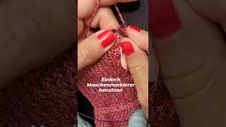 Maschenmarkierer statt Zopfnadel #stricken #knitting #hacks #knit
