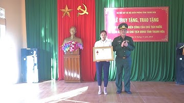 Truy tặng Huân chương chiến công hạng Nhất cho Thiếu tá Vi Văn Nhất