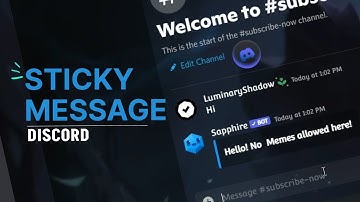 Discord Sticky Message Tutorial 2022 | Sapphire Bot