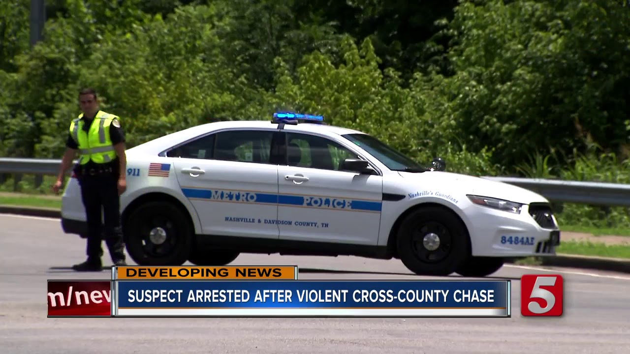 Man arrested after police chase and manhunt - YouTube