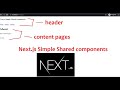 Next.js Simple Shared components