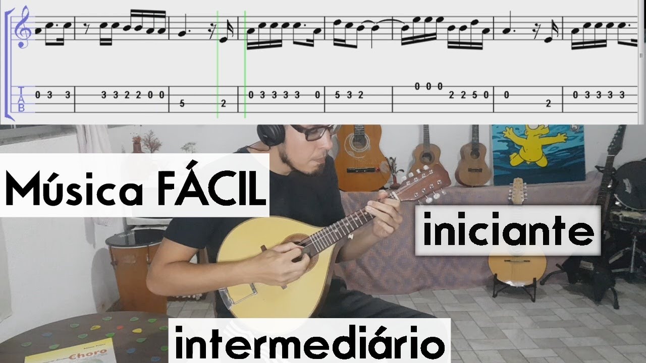 Música FÁCIL no BANDOLIM - Táxi Lunar | Bandolim Iniciante | Tutorial de Bandolim