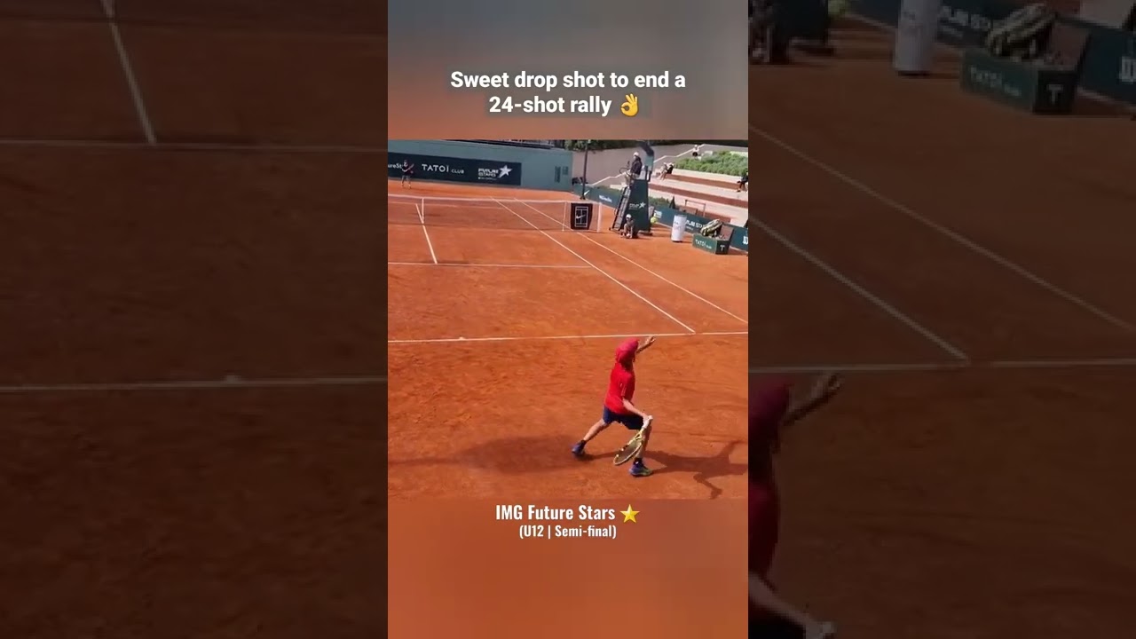 Sweet drop shot by Jordan Lee against the ambidextrous Teodor Davidov (IMG Future Stars | U12)