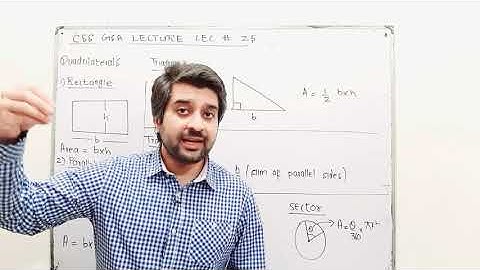 Css || General Ability || lec No 25|| Area of Two Dimensional Shapes|| Triangle Circle Trapezium