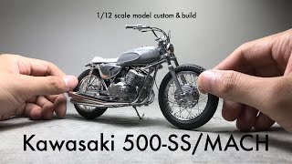 Building Hasegawa 1/12 Kawasaki 500-SS/MACH III (H1) Scale Model Custom