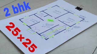 25 by 25 house plan 25*25 ghar ka naksha 2 bhk flat design 2 bedroom ghar naksh 625 sqft house plan