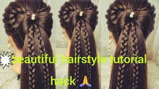 Beautiful hairstyle tutorial ll please subscribe and support 🙏 as Jayanti ❤️