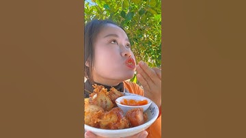 Ăn Xúc Xích Chiên To Chà Bá Ú Nu #shorts #dibi