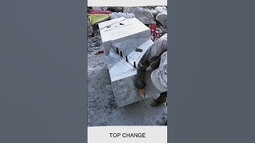 Amazing stone spliting technique #goodtools #smartwork #short #craftworks