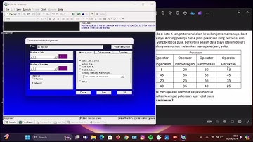 Penyelesaian Metode Penugasan Menggunakan POM For Windows