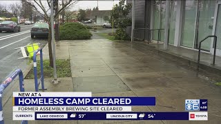Homeless camp at former Assembly Brewing location suddenly clears overnight