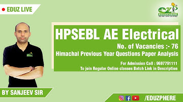 HPPSC (HPSEBL) AE Electrical Exam | 76 Vacancy | Previous year HP Paper Analysis | HPPSC AE | HPSEBL