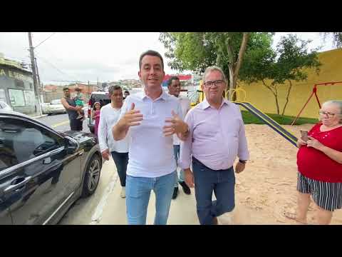 Prefeito Paulo Serra entrega linda área de lazer no Jardim Teles de Menezes