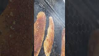 These Grilled rockfish by the river were a hit for all the family’s ! #ASMR cooking in the snow