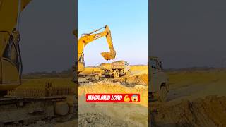 World's Most Powerful JCB Excavator Mud Loading Skill | Satisfying Construction 🔥 #shorts