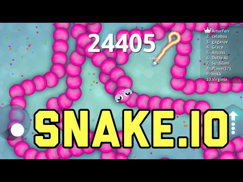 Fiz a maior pontuação jogando pela primeira vez (😱)! (Snake.io) #snakeio 