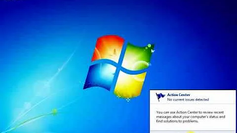 How to change action center setting on Windows 7