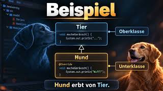 Java Vererbung in 1 Minute erklärt | extends, Oberklasse & Unterklasse