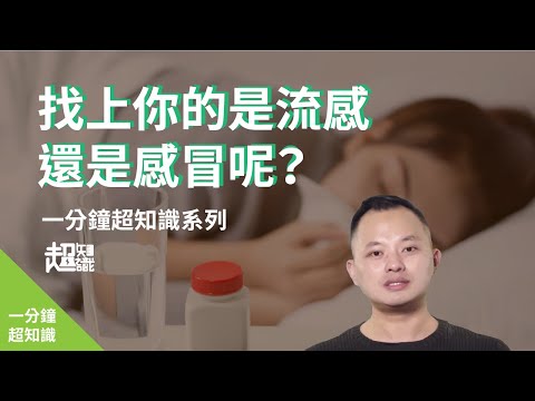 【一分鐘大挑戰 】找上你的是流感還是感冒呢?｜一分鐘知識05