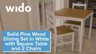Wido 2 Seater Table and Chair Set Product Video (TSET1)