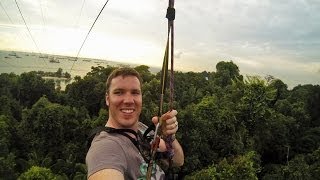 Megazip Zip Line / Flying Fox, Sentosa Island, Singapore