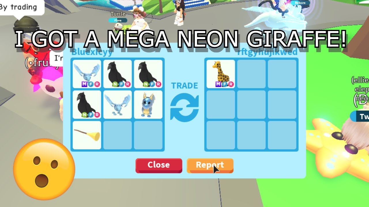 I GOT A MEGA NEON GIRAFFE! 🦒(Adopt Me!) | bluexicy
