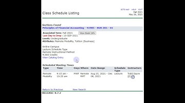 USFCA Course Registration Number CRN