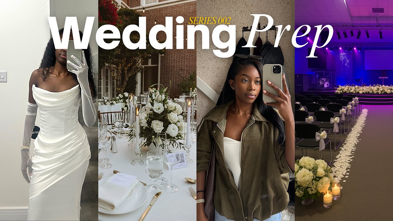 Wedding Prep Vlog| My Bridal shower, Dress fitting, designing our menu, Shopping, DIY welcome sign.