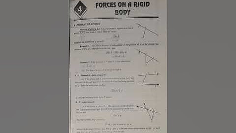 UNIT II Forces on a Rigid body