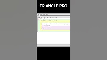 HOW TO MAKE A TRIANGLE IN JAVA #shorts #short #java