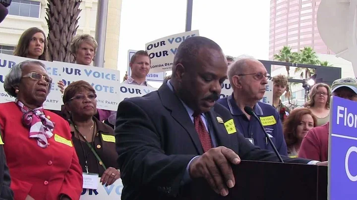 Charles McKenzie Fires up Crowd Before Voter Suppression Senate Subcommittee Hearing, Tampa, FL