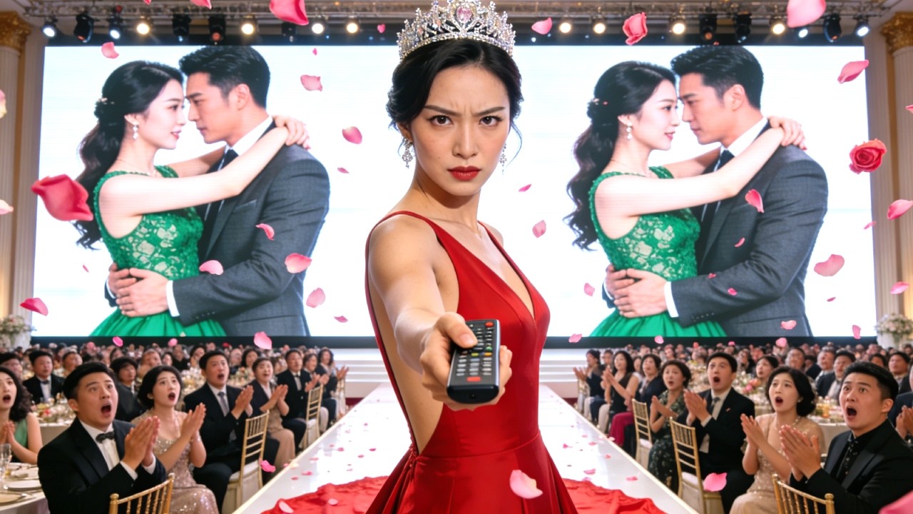 nuestra boda, reproduje una pantalla vídeo de mi marido engañándome,se arrodilló y me pidió perdón！