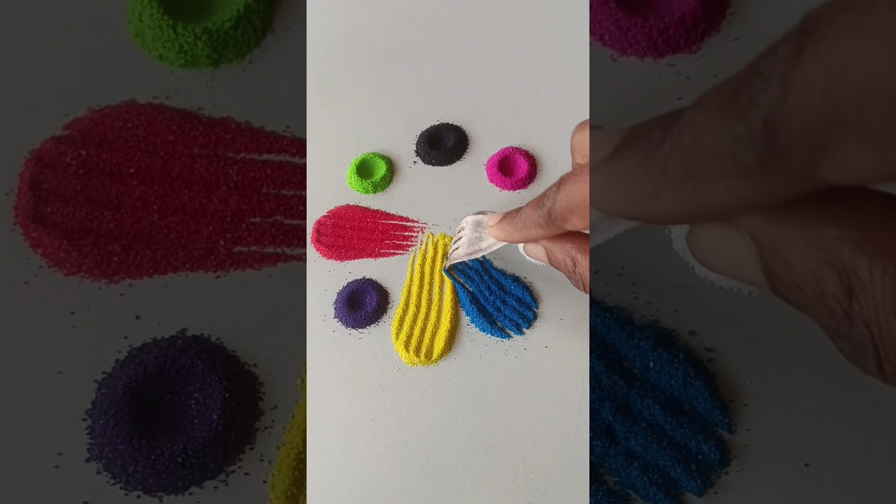 simple Rangoli, satisfying rangoli, Easy rangsatisfying 