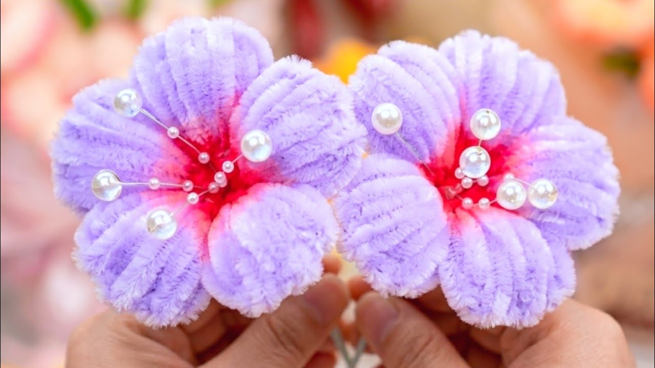 Most Beautiful Making New Stylish Pipe Cleaner Flower / Cleaner Pie Flower for Table Decoration
