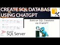Create SQL Databases Easily with ChatGPT 🤖