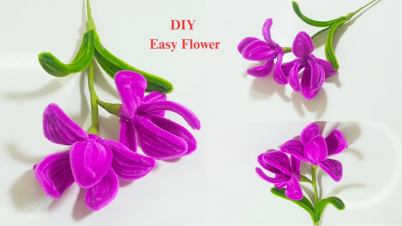 DIY Easy Flower | Easy Handmade Tutorial Flower with pipe cleaner