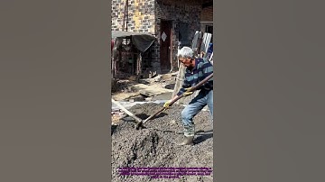 Workers Blend Materials by Hand for Small Construction Jobs #Construction #ConcreteWork #DIYBuild