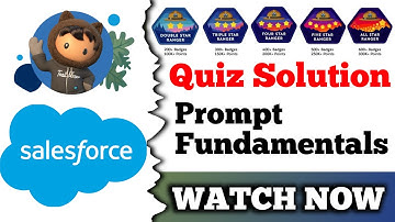 Prompt Fundamentals | Salesforce Trailhead | Quiz Solution