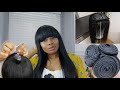 HOW TO MAKE FULL WIG WITH FRINGE BANGS|NO CLOSURE