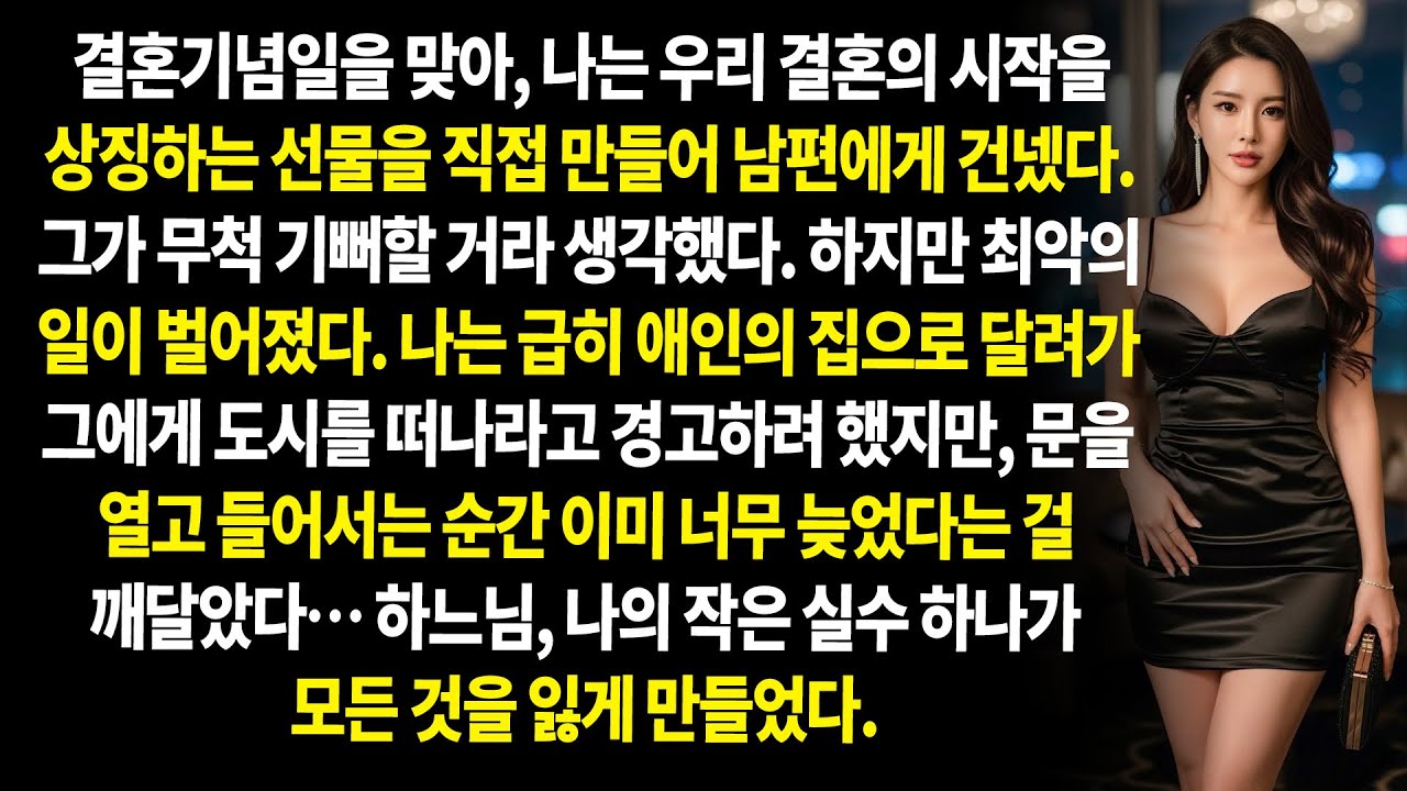 나는 결혼기념일 바로 그날, “결혼을 개방하자”고 말했다. 남편은 격분했고, 곧이어 잔혹한 복수를 시작했다.