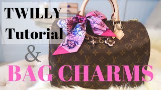 LOUIS VUITTON BAG CHARMS &amp; HERMES TWILLY TUTORIAL | How To Style | New Film Set Up | Roxstud Diaries