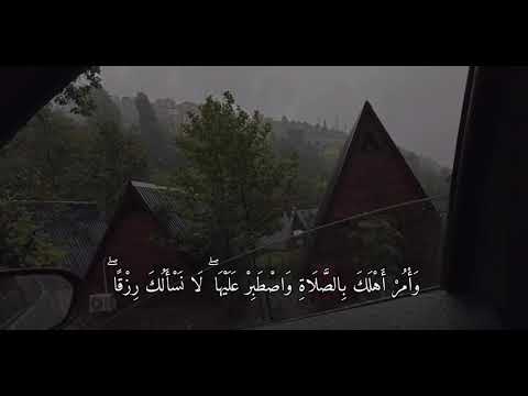 سورة طه _ { وأمر أهلك بالصلاة واصطبر عليها لا نسألك رزقا نحن نرزقك والعاقبة للتقوى🥹❤️‍🩹} #قران_كريم