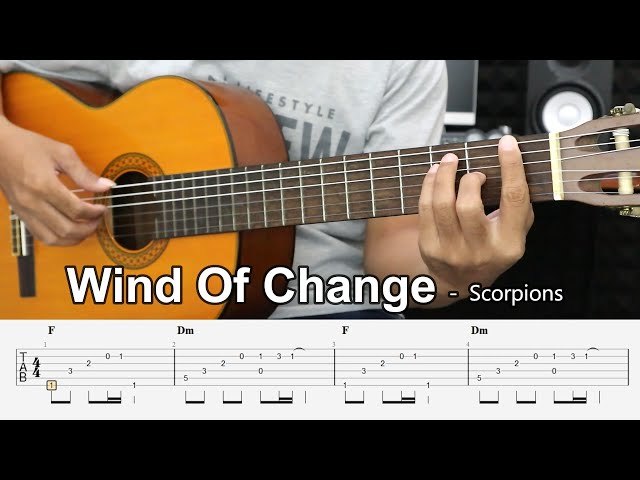 Wind Of Change – Scorpions - Fingerstyle Guitar Tutorial + TAB & Lyrics class=