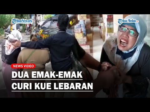 Viral Dua Emak emak Curi Kue Lebaran, Sembunyikan Toples di Balik Rok!