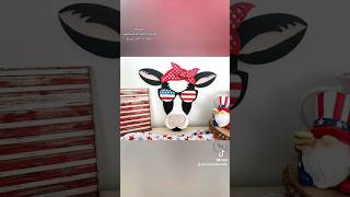 DIY Patriotic Cow #diydecor #4thofjuly