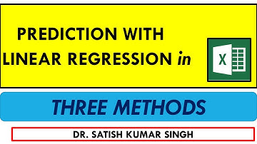 PREDICTION WITH LINEAR REGRESSION IN EXCEL